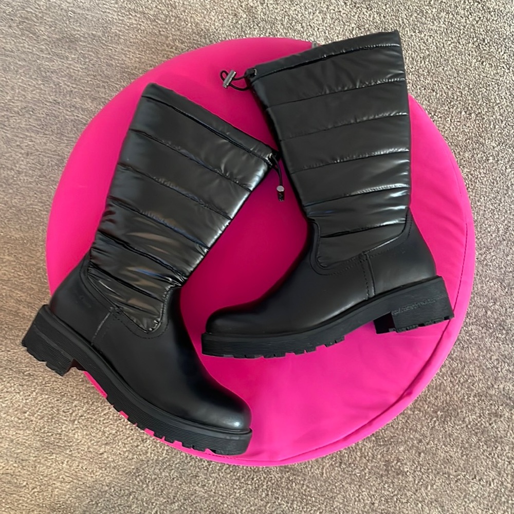 black puffer AQUADIVA Joliette waterproof winter boot - size 8/38